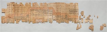 Collezione online - Papiro con la pianta della tomba di Ramesse IV sul  recto ed alcuni testi amministrativi sul verso